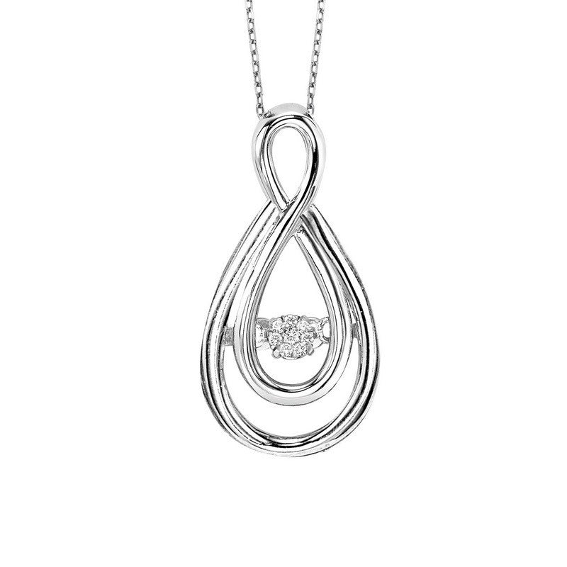 Silver Diamond (1/50 Ctw) Pendant
