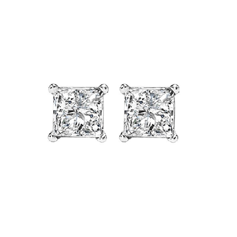 14Kt White Gold Diamond (3/8Ctw) Earring