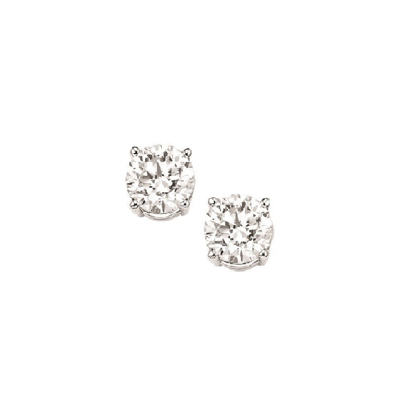 14Kt White Gold Diamond (1/20 Ctw) Earring