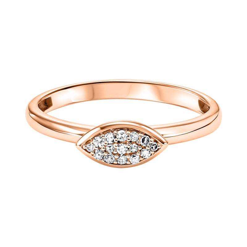 10Kt Rose Gold Diamond (1/12 Ctw) Ring