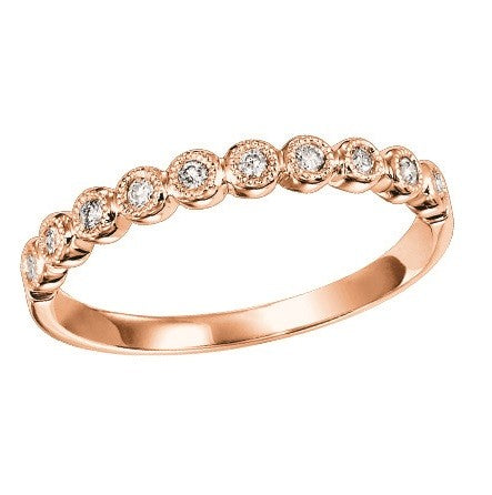 14Kt Rose Gold Diamond 1/10Ctw Ring