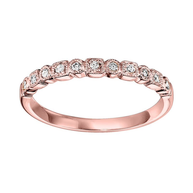 14Kt Rose Gold Diamond 1/8Ctw Ring