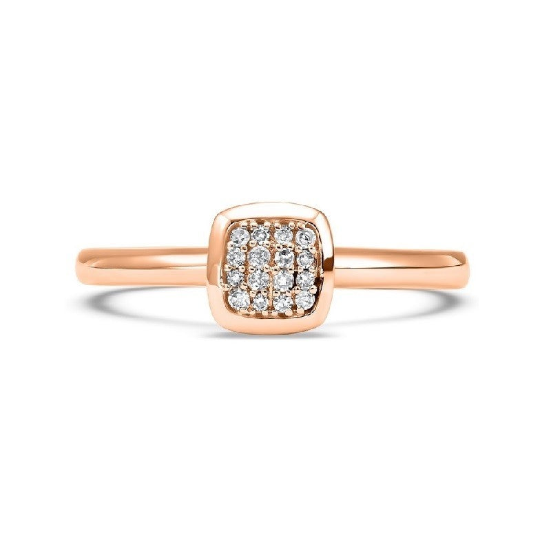 14Kt Rose Gold Diamond (1/12 Ctw) Ring