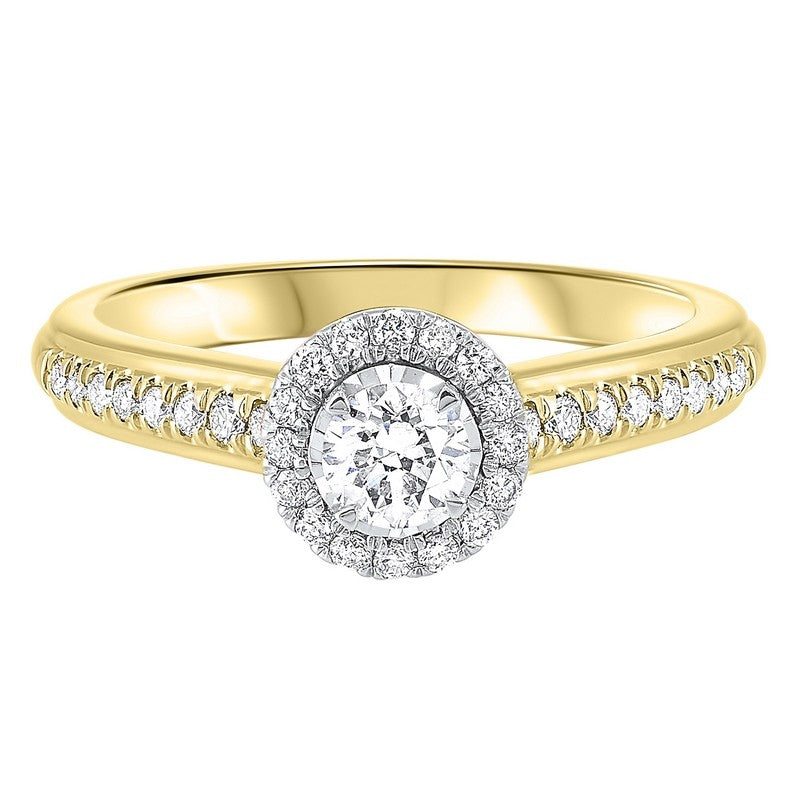 14Kt White Yellow Gold Diamond (1/2Ctw) Ring
