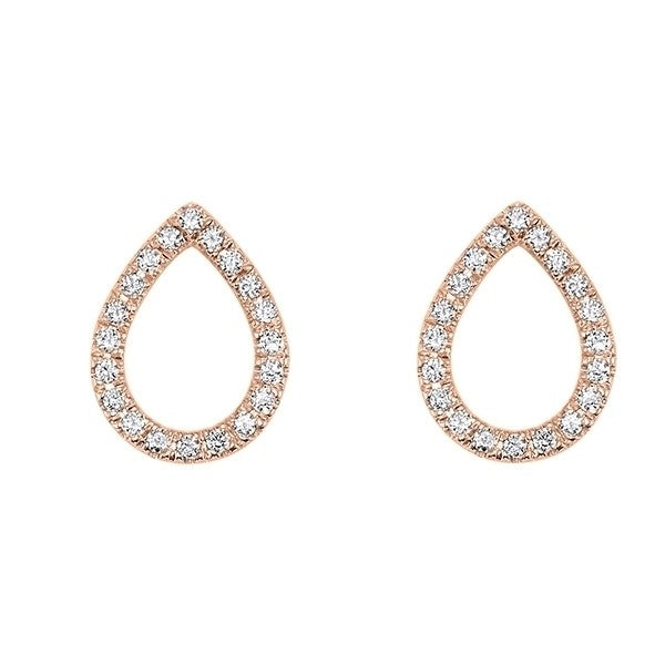 14Kt Rose Gold Diamond (1/12 Ctw) Earring