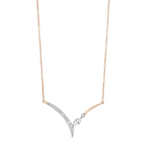 14Kt Rose Gold Diamond (1/3Ctw) Necklace