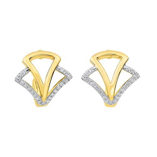 14Kt Yellow Gold Diamond (1/8Ctw) Earring