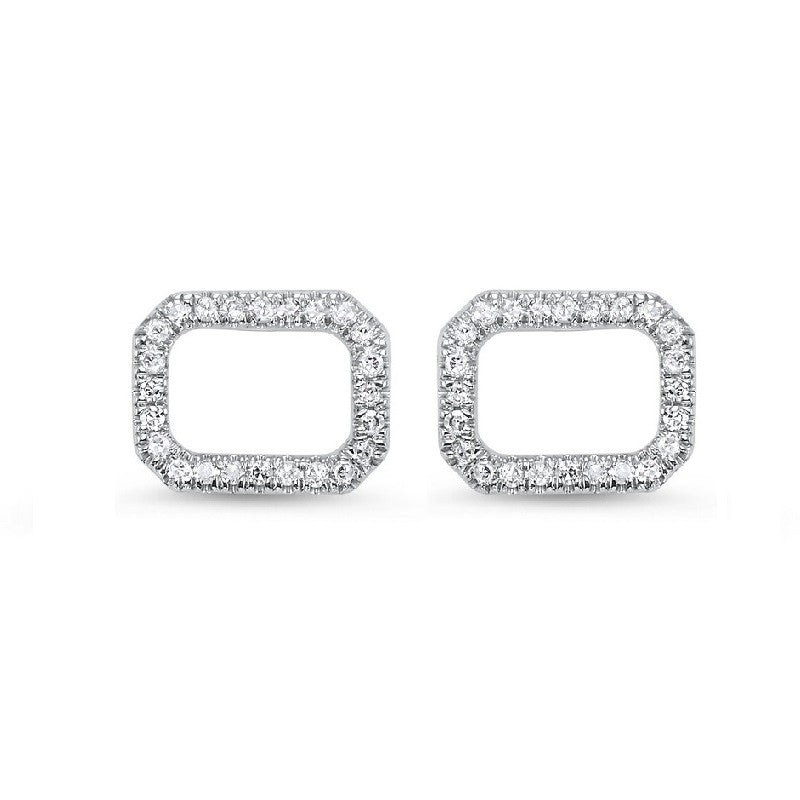 14Kt White Gold Diamond (1/10 Ctw) Earring