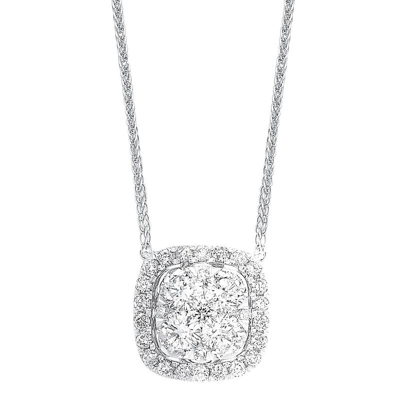 14Kt White Gold Diamond (1/2Ctw) Necklace