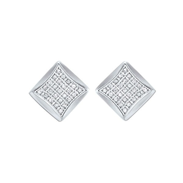 Steel White Diamond 1/4Ctw Earring