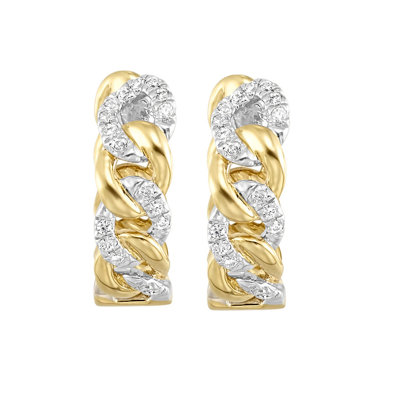 14Kt Yellow Gold Diamond 1/6Ctw Earring
