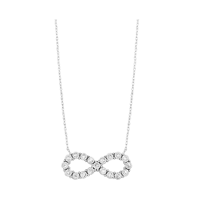 14Kt White Gold Diamond (1/6Ctw) Necklace