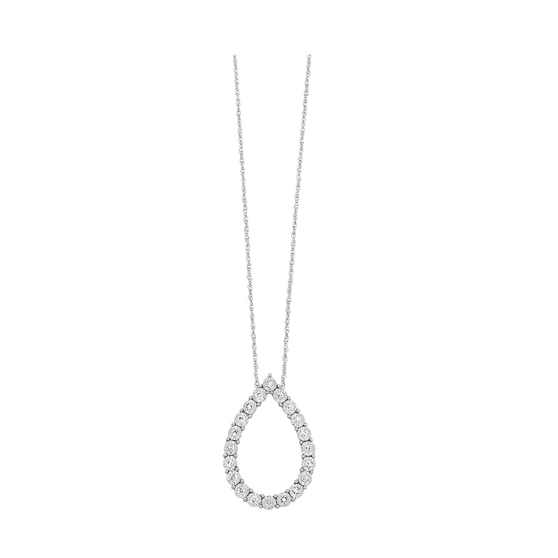 14Kt White Gold Diamond (1/6Ctw) Necklace