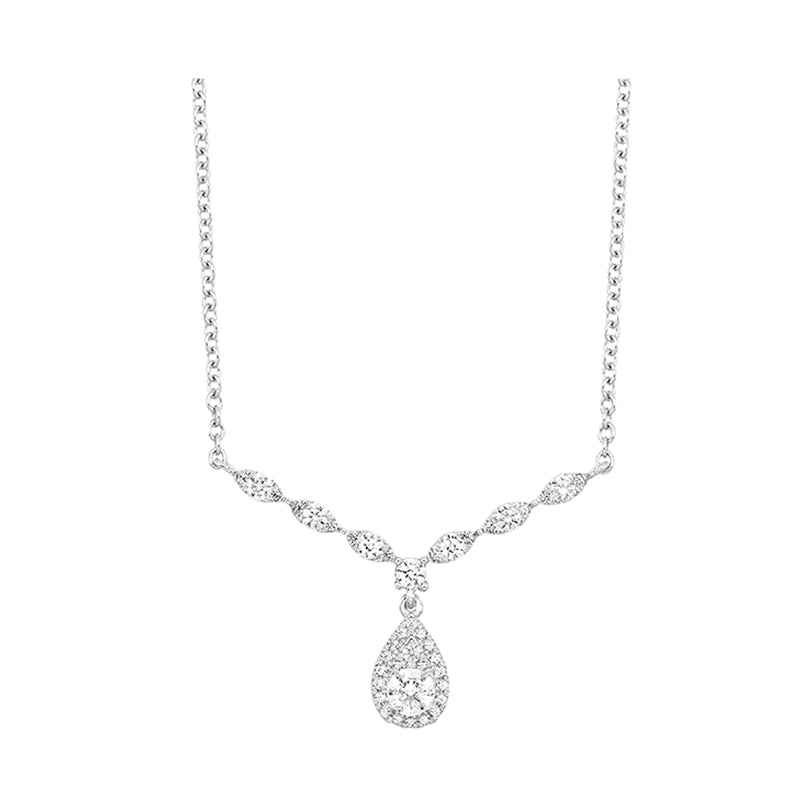 14Kt White Gold Diamond (5/8Ctw) Necklace