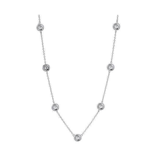Silver Diamond (1/50 Ctw) Necklace