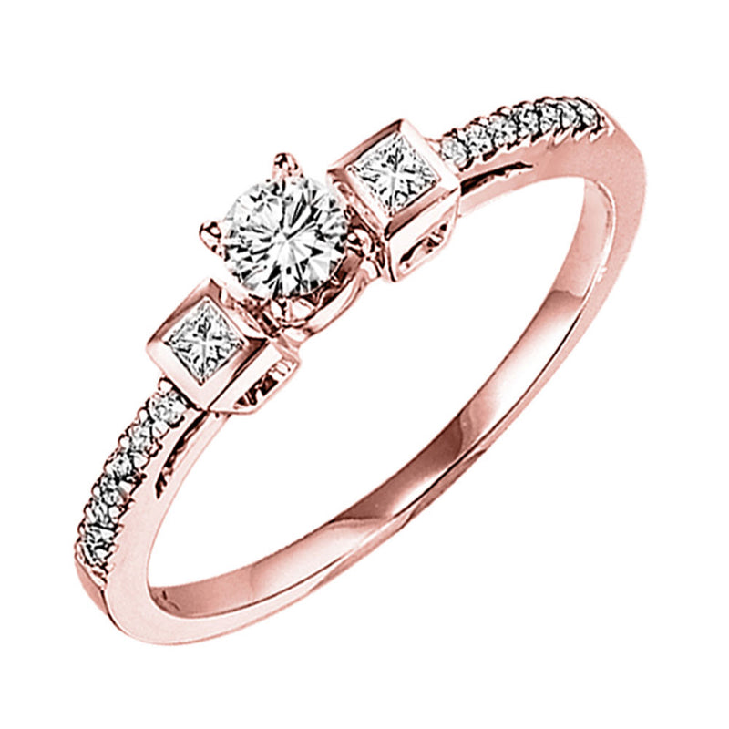 14Kt Rose Gold Diamond (1/3Ctw) Ring