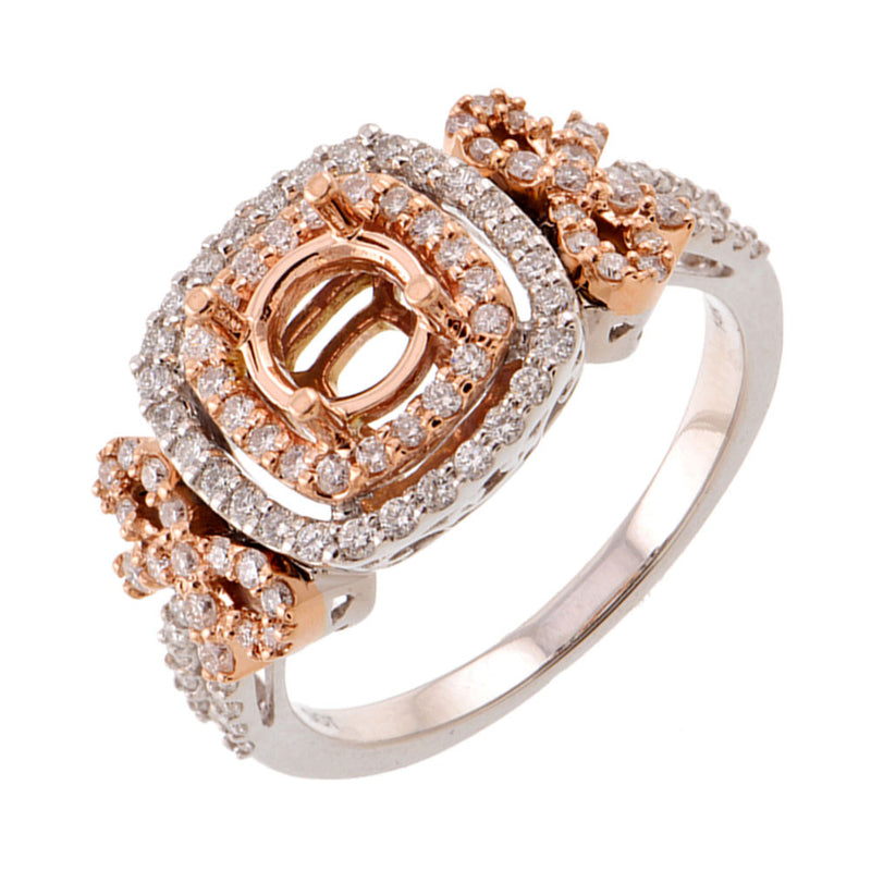 14Kt White Rose Gold Diamond (5/8Ctw) Ring