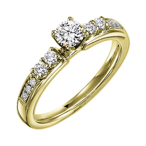 14Kt Yellow Gold Diamond (1/5Ctw) Ring