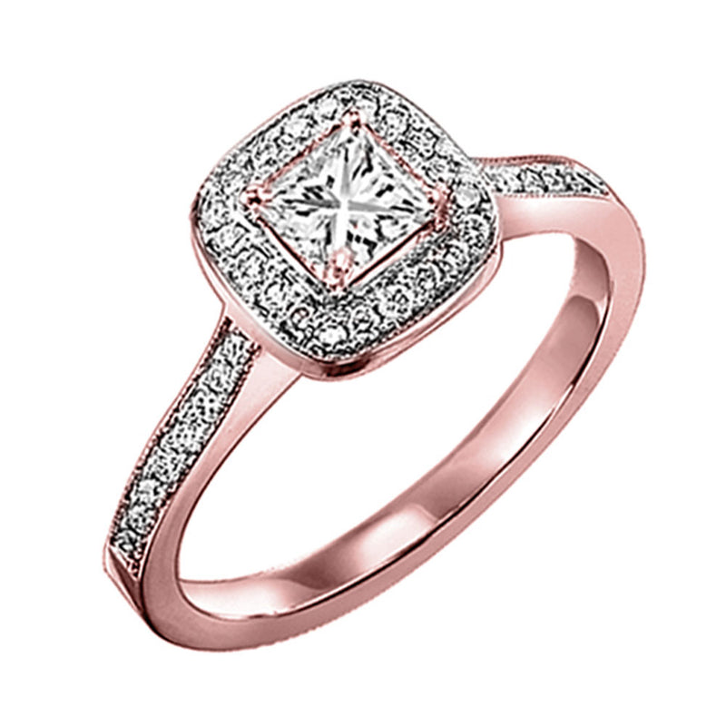 14Kt Rose Gold Diamond (5/8Ctw) Ring