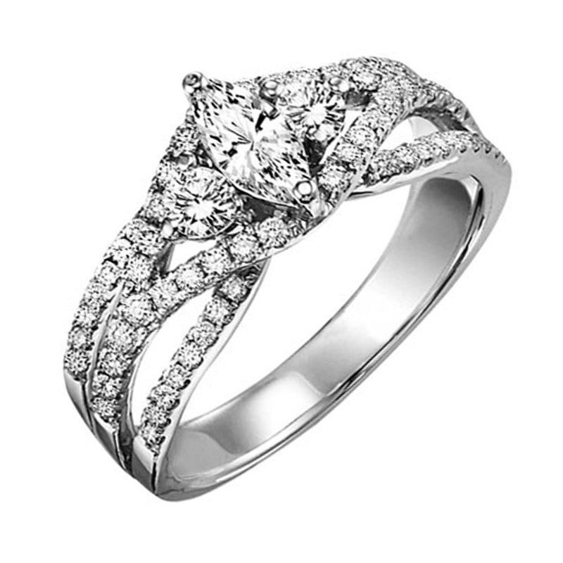 14Kt White Gold Diamond (5/8Ctw) Ring