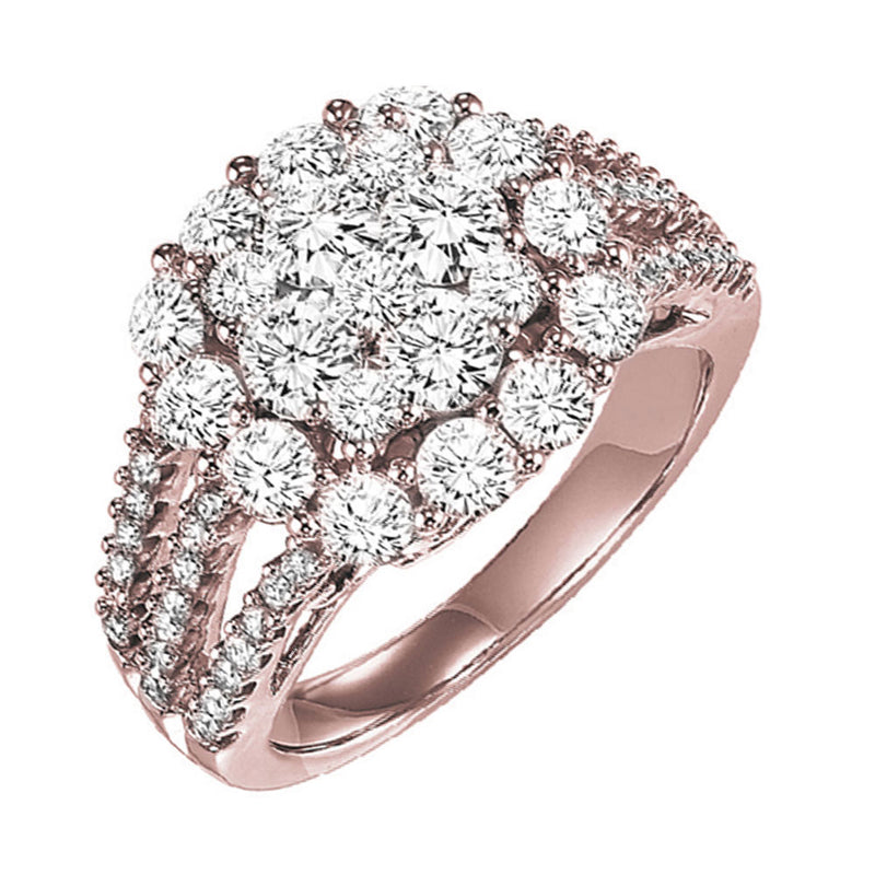 14Kt Rose Gold Diamond (2Ctw) Ring
