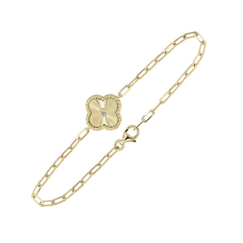 10Kt Yellow Gold Diamond 1/20Ctw Bracelet